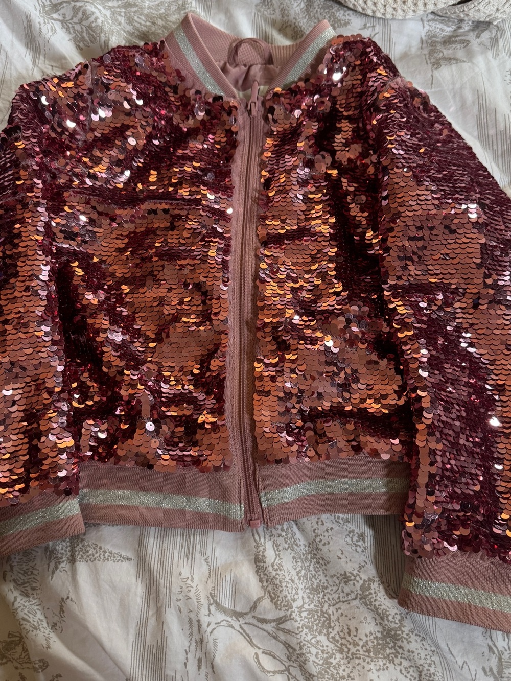 H&M girls sequin jacket size 4-5